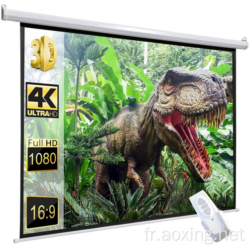 Écran de projecteur automatisé 220x220cm Écran de projection HD 4K